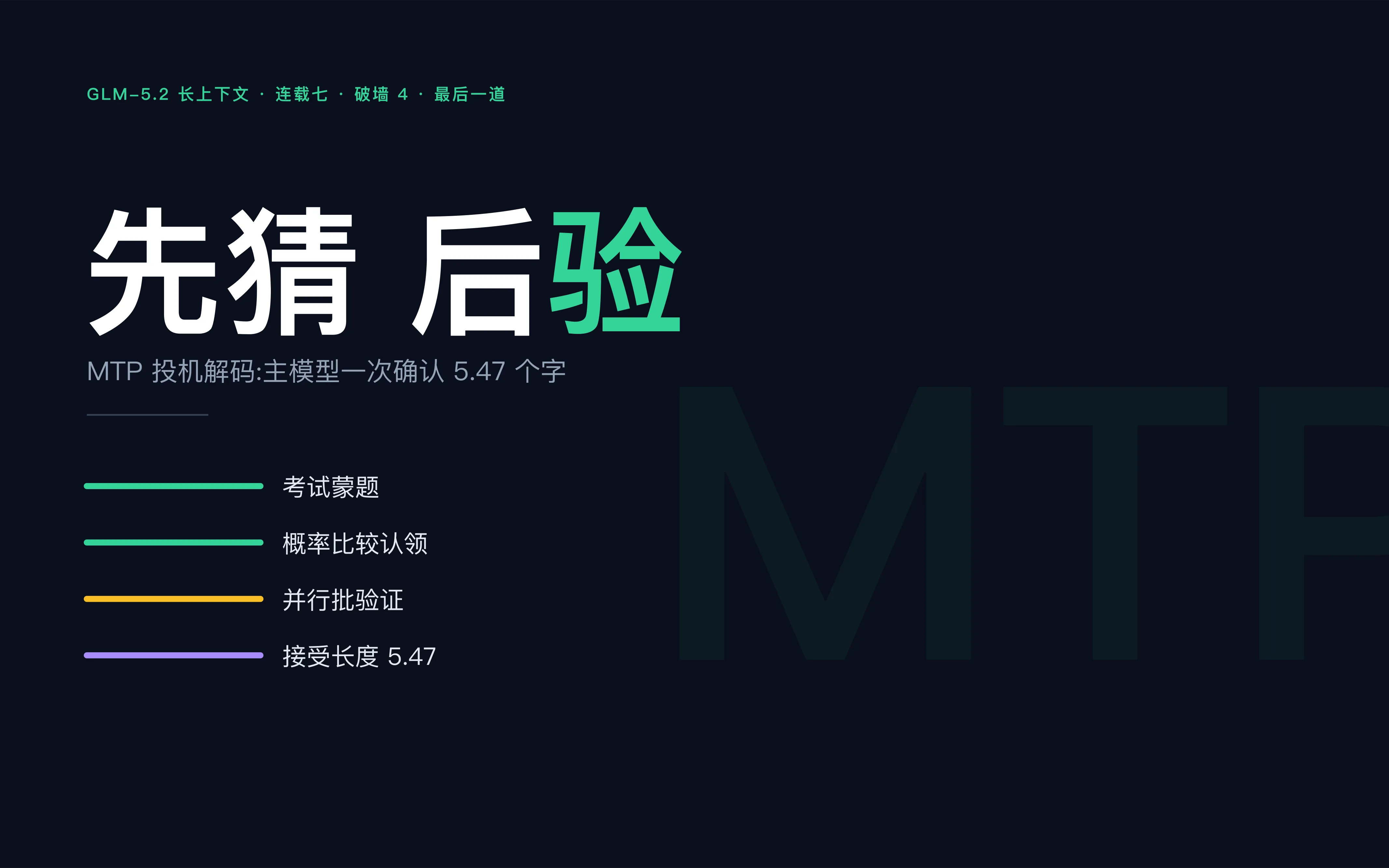 MTP 投机解码封面
