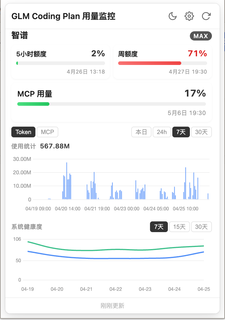 GLM Coding Plan Monitor