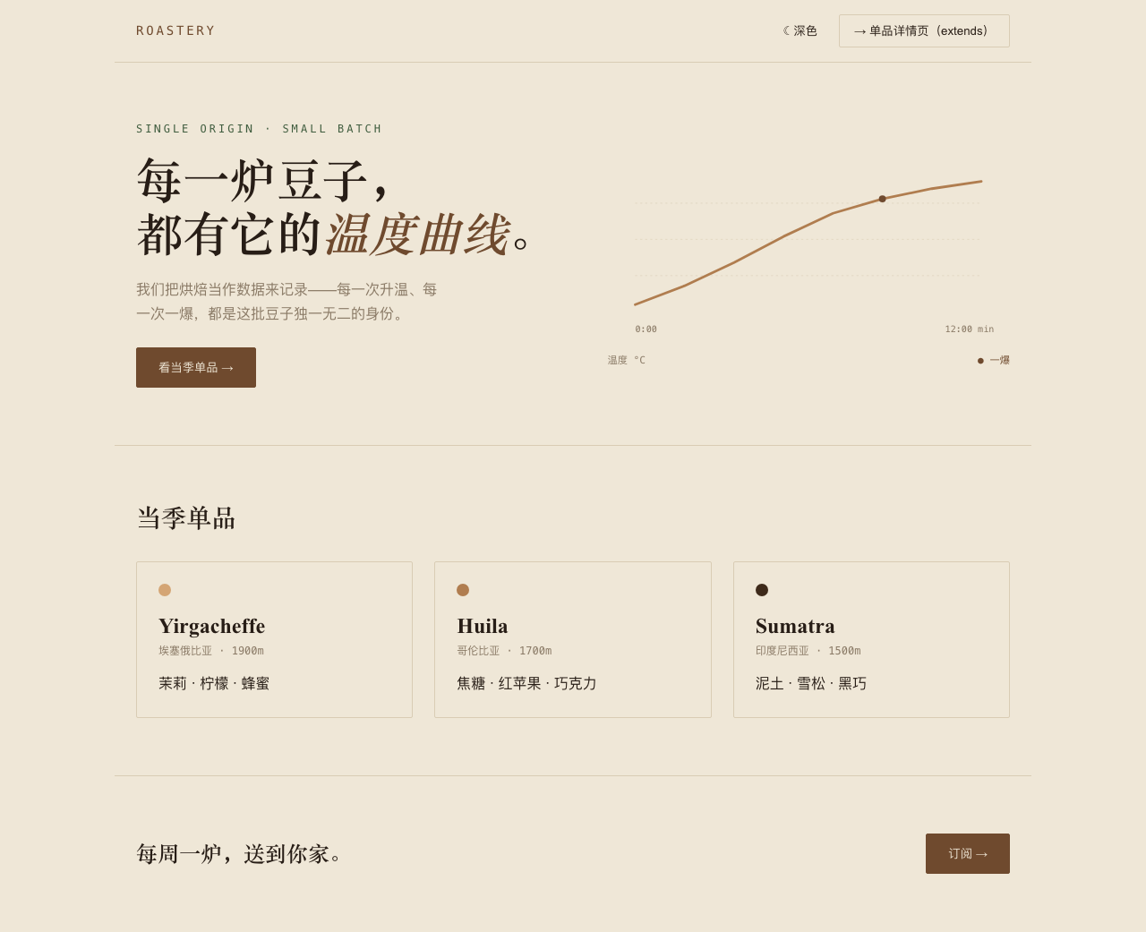 首页设计（light）